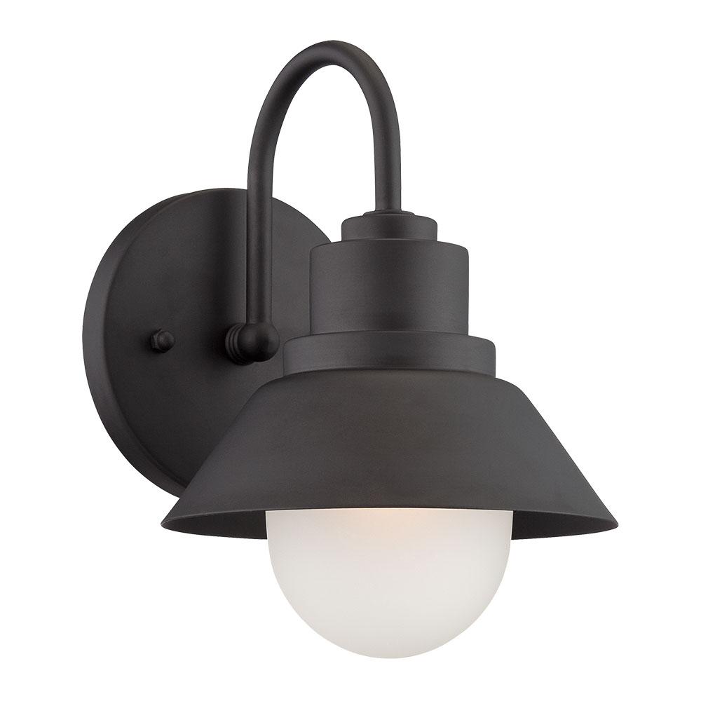 Astro Collection Wall-Mount 1-Light Outdoor Matte Black Light Fixture