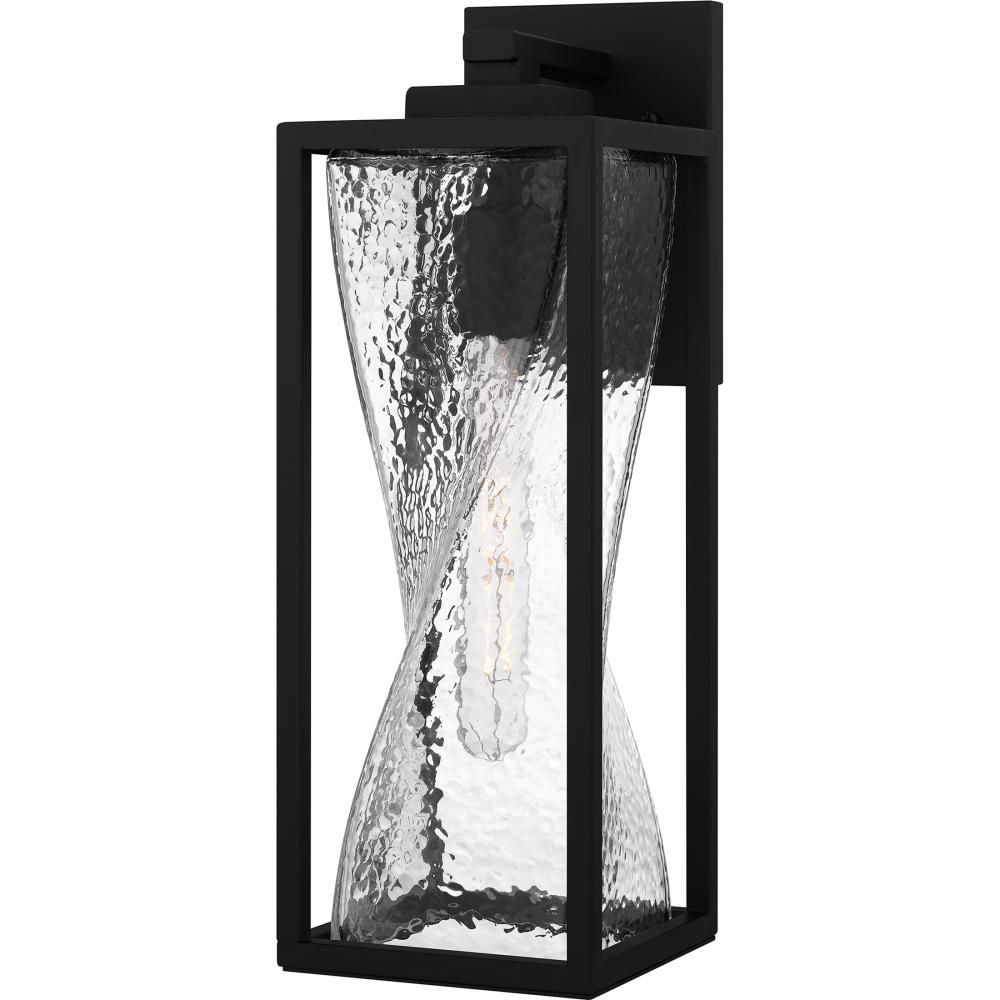 Zarah 1-Light Matte Black Outdoor Wall Lantern