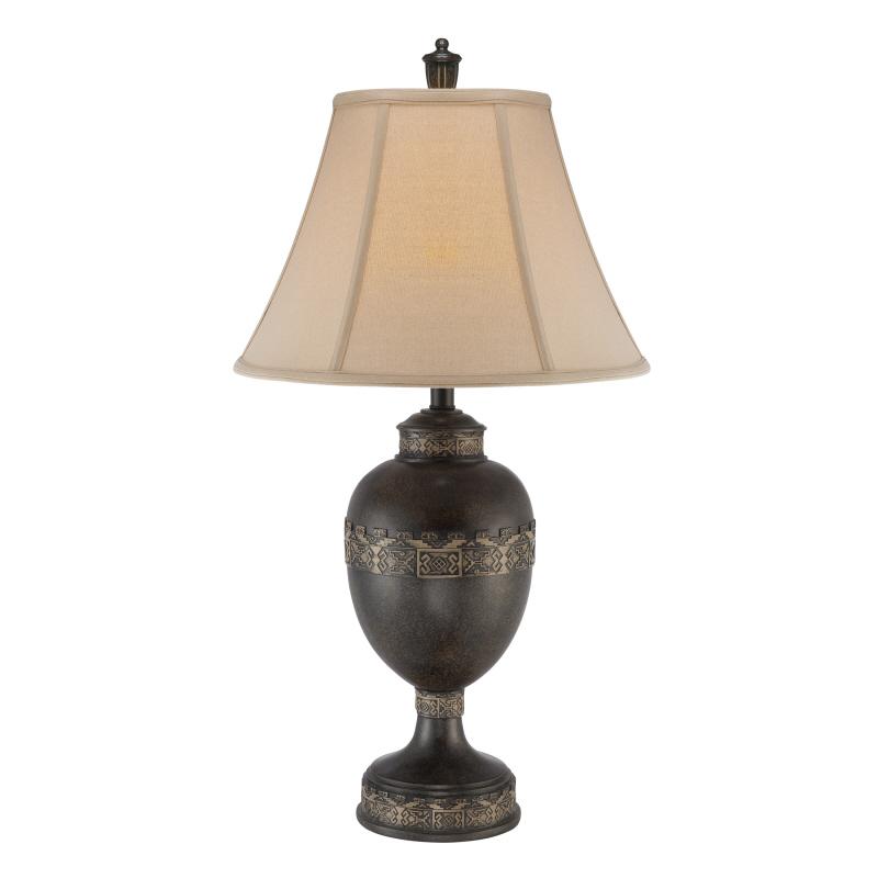One Light Tan Shade Table Lamp