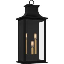 Quoizel ABY8409MBK - Abernathy 3-Light Matte Black Outdoor Wall Lantern