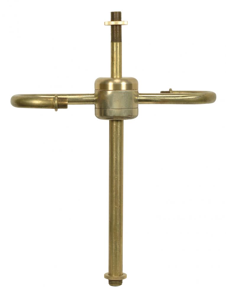 Medium Base Twin Keyless Solid Brass Cluster; Unfinished; 9-1/4" Overall Height; 7-1/2"