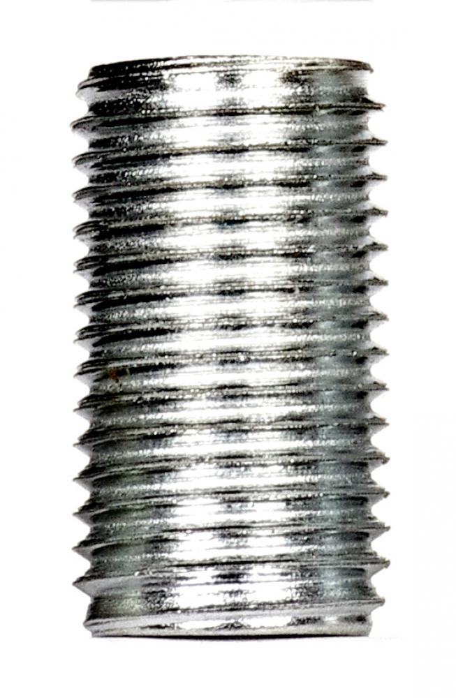 1/4 IP Steel Nipple; Zinc Plated; 7/8" Length; 1/2" Wide