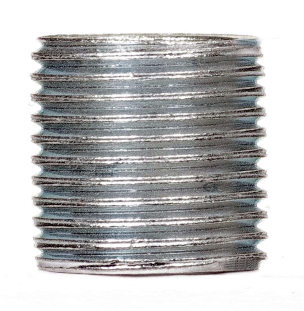 3/8 IP Steel Nipple; Zinc Plated; 5/8" Length; 5/8" Wide