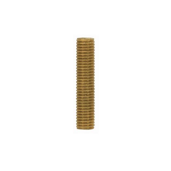 1/8 IP Solid Brass Nipple; Unfinished; 1-3/4" Length; 3/8" Wide