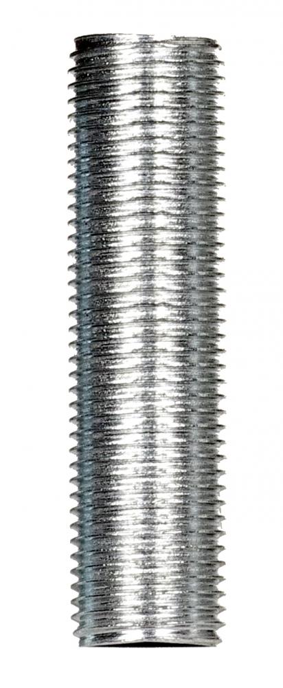1/8 IP Steel Nipple; Zinc Plated; 3" Length; 3/8" Wide
