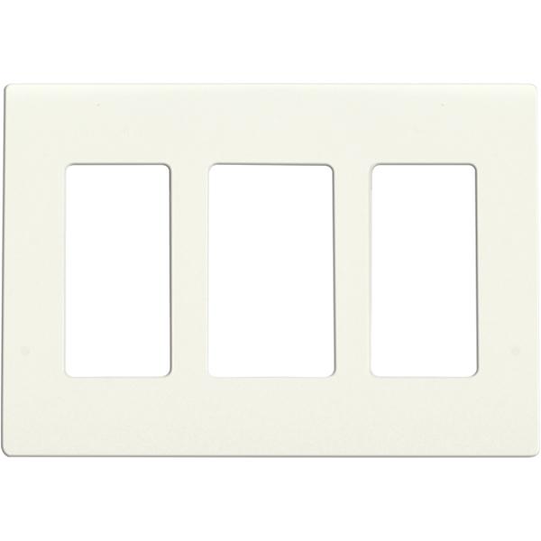 Wallplate For Dimmers And Sensors; 3-Gang; White Finish; Lutron