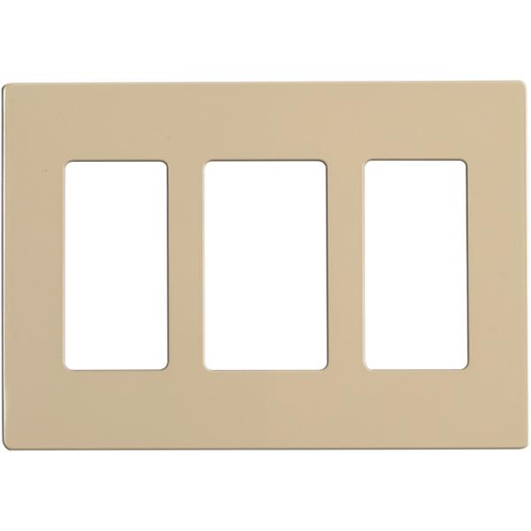 Wallplate For Dimmers And Sensors; 3-Gang; Almond Finish; Lutron