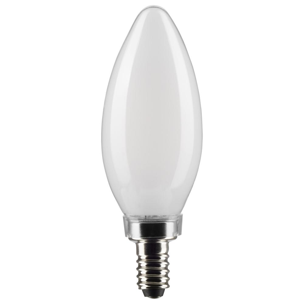 4 Watt B11 LED; Frost; Candelabra base; 90 CRI; 2700K; 120 Volt