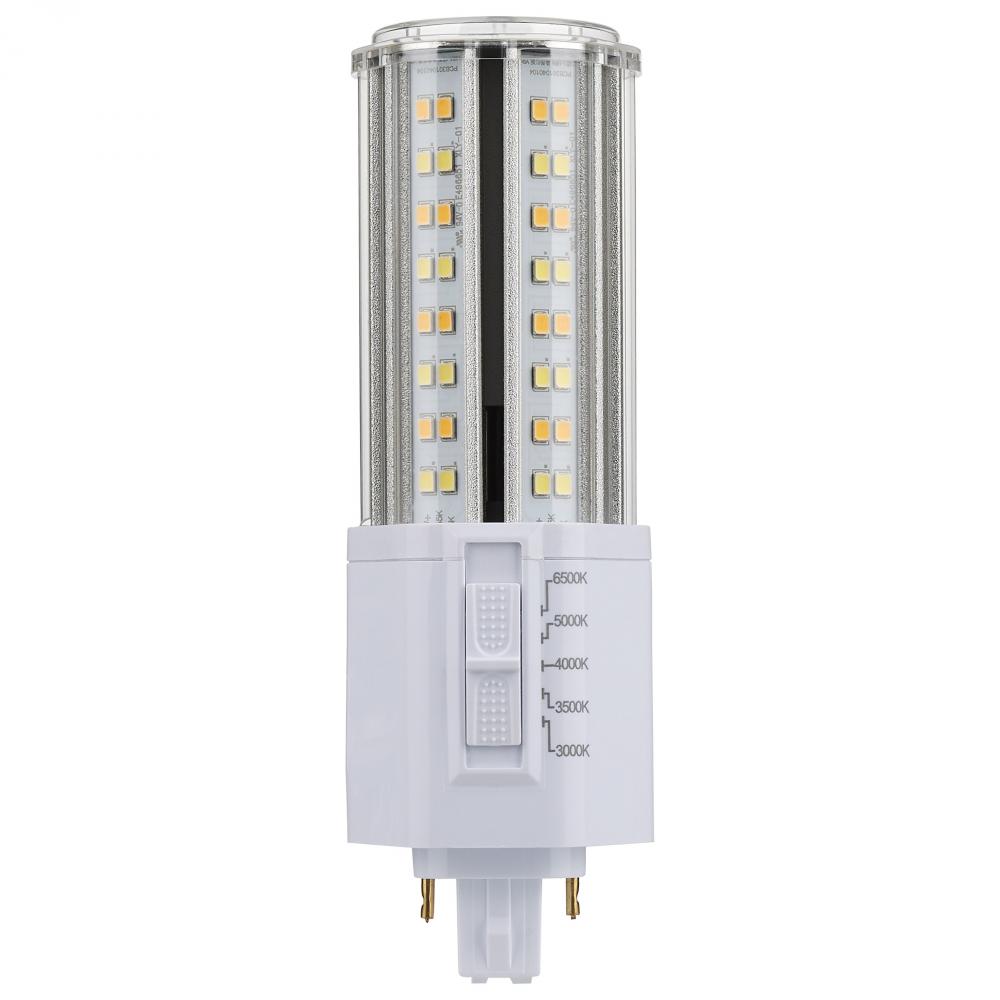 18 Watt LED PL; CCT Selectable; Lumens Selectable; Type B; Ballast Bypass; White Finish; 120/277
