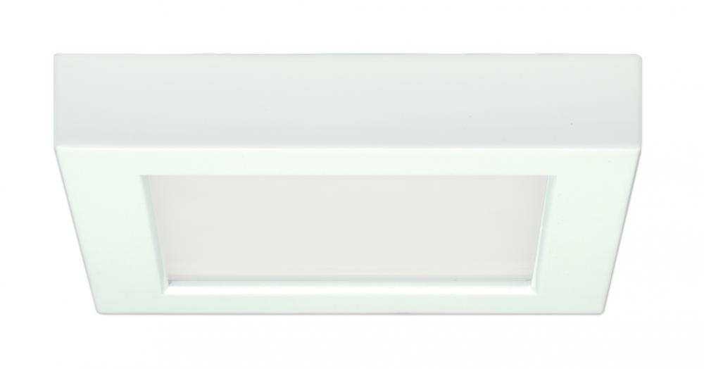 Blink - 10.5W- 5.5" Surface Mount LED - 2700K- Square Shape - White Finish - 120V