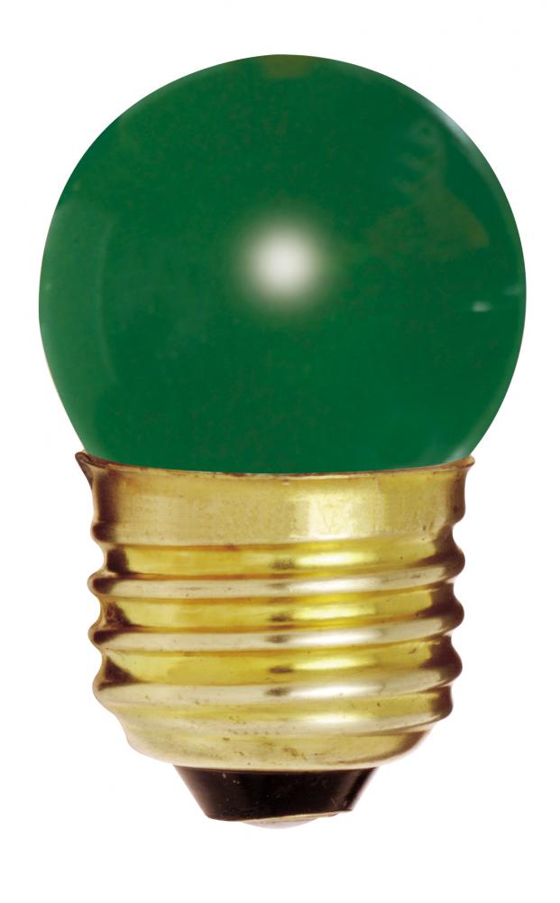 7.5 Watt S11 Incandescent; Ceramic Green; 2500 Average rated hours; Medium base; 120 Volt