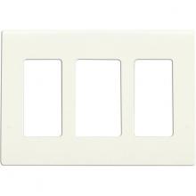 Satco Products Inc. 96/321 - Wallplate For Dimmers And Sensors; 3-Gang; White Finish; Lutron