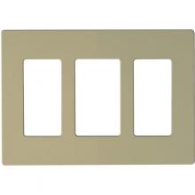 Satco Products Inc. 96/322 - Wallplate For Dimmers And Sensors; 3-Gang; Ivory Finish; Lutron