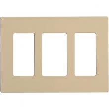 Satco Products Inc. 96/323 - Wallplate For Dimmers And Sensors; 3-Gang; Almond Finish; Lutron