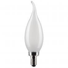 Satco Products Inc. S21302 - 4 Watt CA10 LED; Frost; Candelabra base; 90 CRI; 4000K; 120 Volt