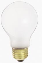 Satco Products Inc. S5021 - 50 Watt A19 Incandescent; Frost; 1500 Average rated hours; 540 Lumens; Medium base; 34 Volt