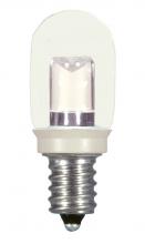 Satco Products Inc. S9177 - 0.8 Watt LED; T6; Clear; 2700K; Candelabra base; 120 Volt; Carded