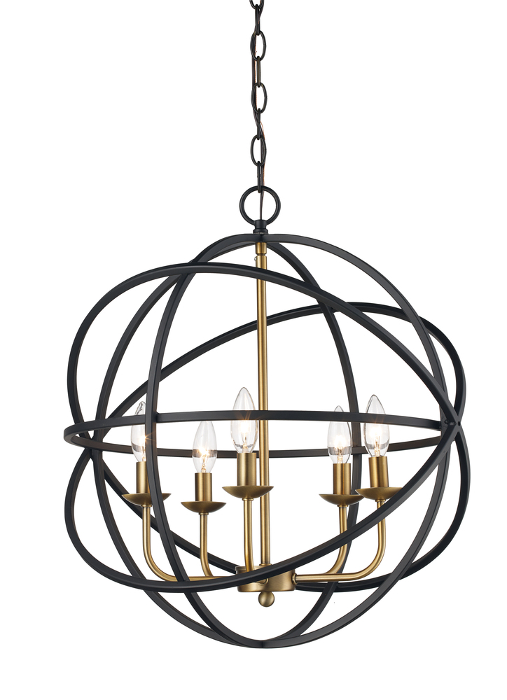 5LT CHANDELIER-MULTI RING ORB-