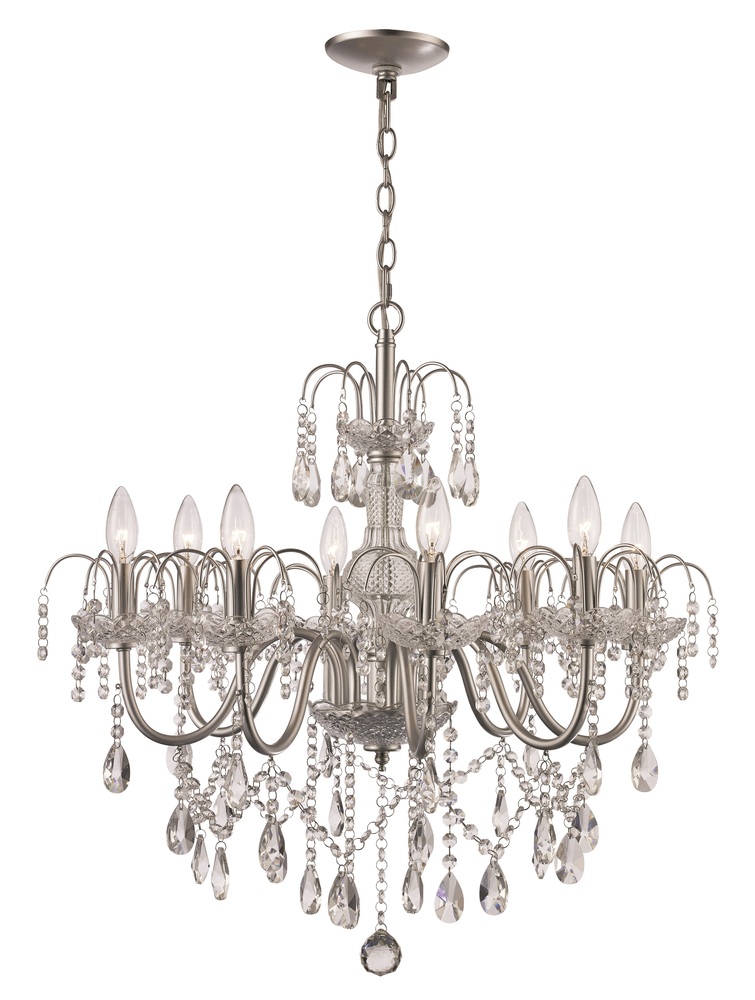 8LT CHANDELIER VIOLA CRYS-SL