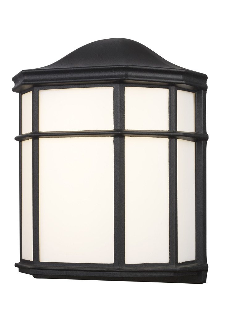 Andrews LED Acrylic and Metal, Enclosed Flush Mount Outdoor Pocket Wall Light