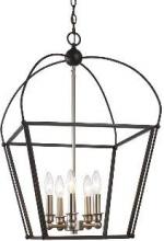 Trans Globe 10815 BK/BN - 5LT PENDANT-CLASSIC FOYER-BK/B