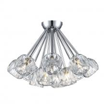 Trans Globe 11738 PC - Crystal Court 12 - Light Semi Flush Mount