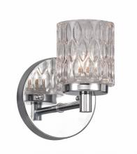 Trans Globe 20491 PC - 1LT SCONCE-GROOVED CRYSTAL GLA