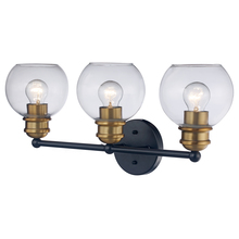 Trans Globe 22053 BK-AG - Polverini Two-Tone 3-Light Indoor Armed Vanity Wall Light