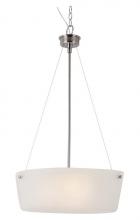 Trans Globe 70336 BN - 3LT-PENDANT-BRUSHED NICKEL-WHI