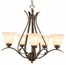 Trans Globe 9285 ROB - Aspen 5-Light, Single Tier, Bell Shaded Chandelier