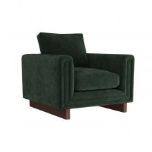 Arteriors Home FRU03 - Lovell Chair Forest Velvet Dark Walnut