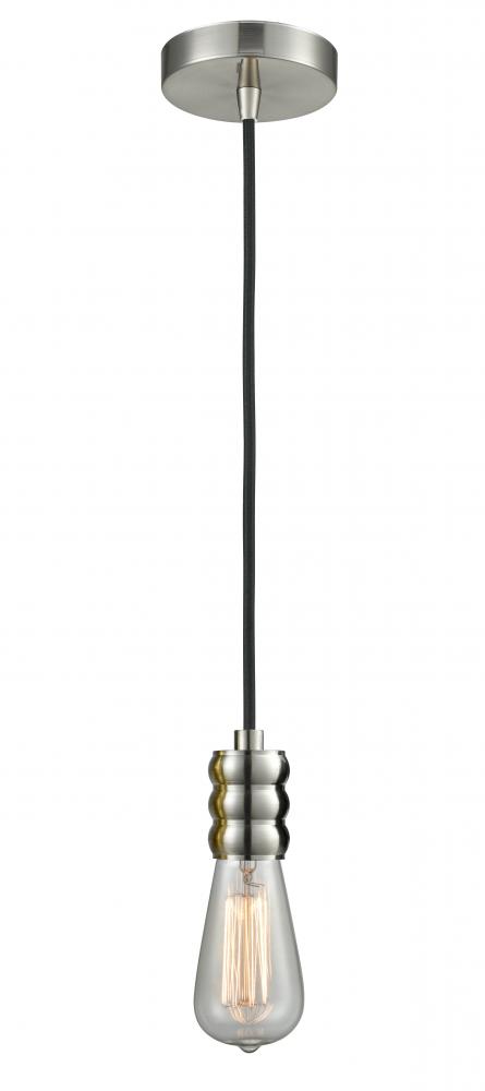 Gatsby - 1 Light - 2 inch - Satin Nickel - Cord hung - Mini Pendant