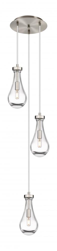 Owego - 3 Light - 13 inch - Brushed Satin Nickel - Multi Pendant