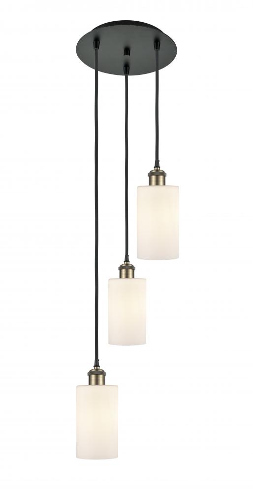 Clymer - 3 Light - 10 inch - Black Antique Brass - Cord Hung - Multi Pendant