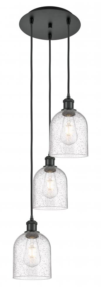 Bella - 3 Light - 12 inch - Matte Black - Cord hung - Multi Pendant