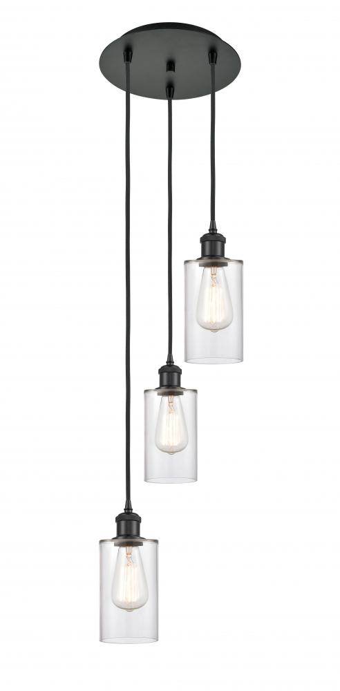 Clymer - 3 Light - 10 inch - Matte Black - Cord Hung - Multi Pendant