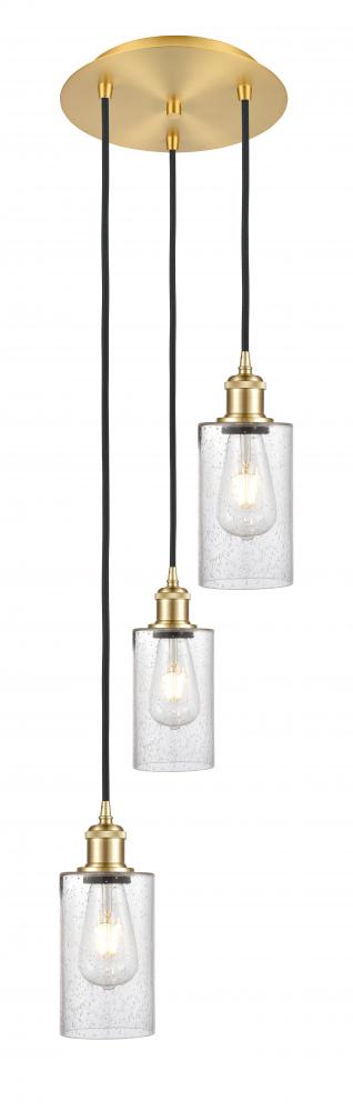 Clymer - 3 Light - 10 inch - Satin Gold - Cord Hung - Multi Pendant