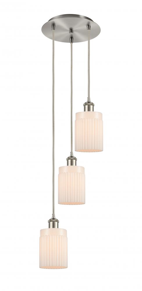 Hadley - 3 Light - 11 inch - Brushed Satin Nickel - Cord Hung - Multi Pendant