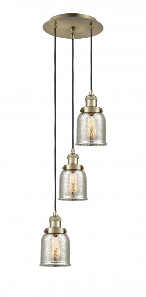 Cone - 3 Light - 12 inch - Antique Brass - Cord hung - Multi Pendant