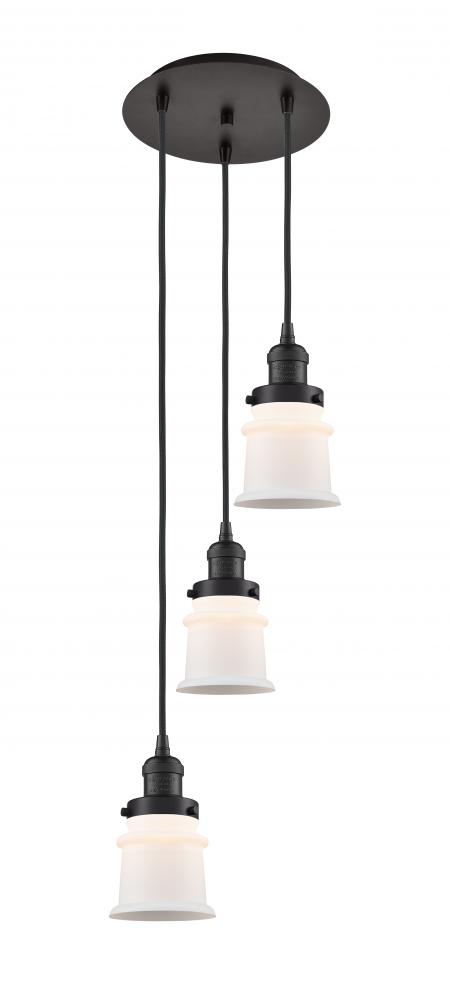 Canton - 3 Light - 12 inch - Oil Rubbed Bronze - Cord hung - Multi Pendant