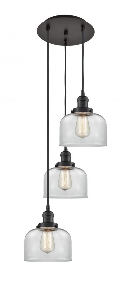 Cone - 3 Light - 14 inch - Oil Rubbed Bronze - Cord hung - Multi Pendant