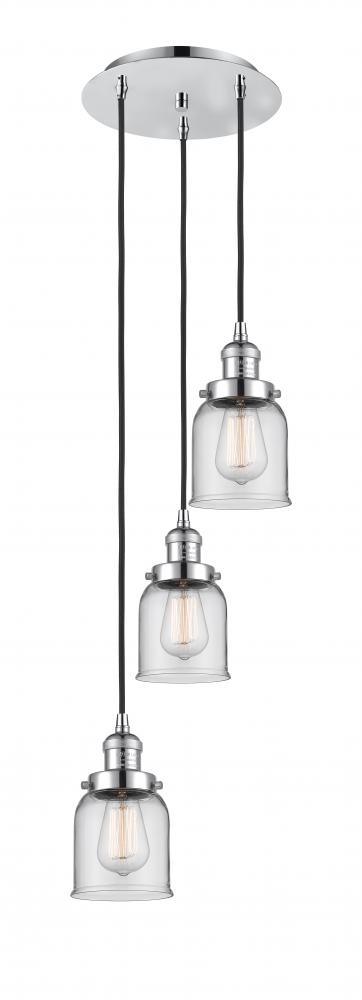 Cone - 3 Light - 12 inch - Polished Chrome - Cord hung - Multi Pendant