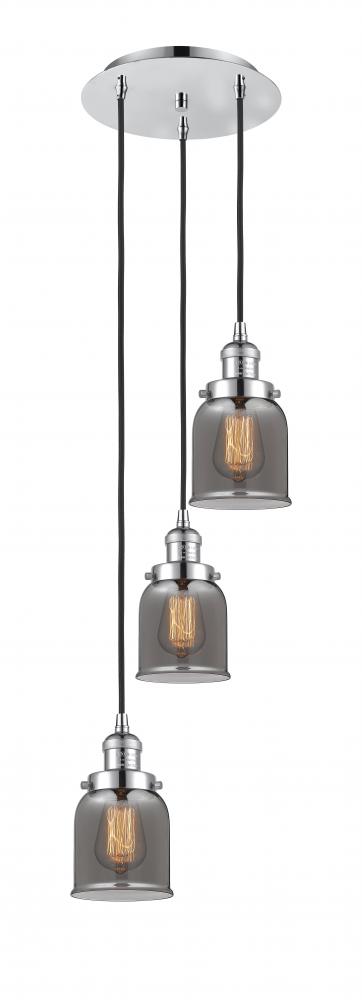 Cone - 3 Light - 12 inch - Polished Chrome - Cord hung - Multi Pendant