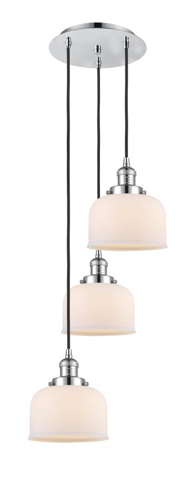 Cone - 3 Light - 14 inch - Polished Chrome - Cord hung - Multi Pendant