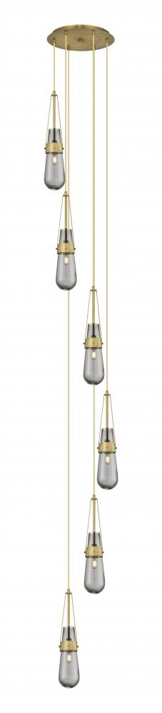 Milan - 6 Light - 15 inch - Brushed Brass - Multi Pendant