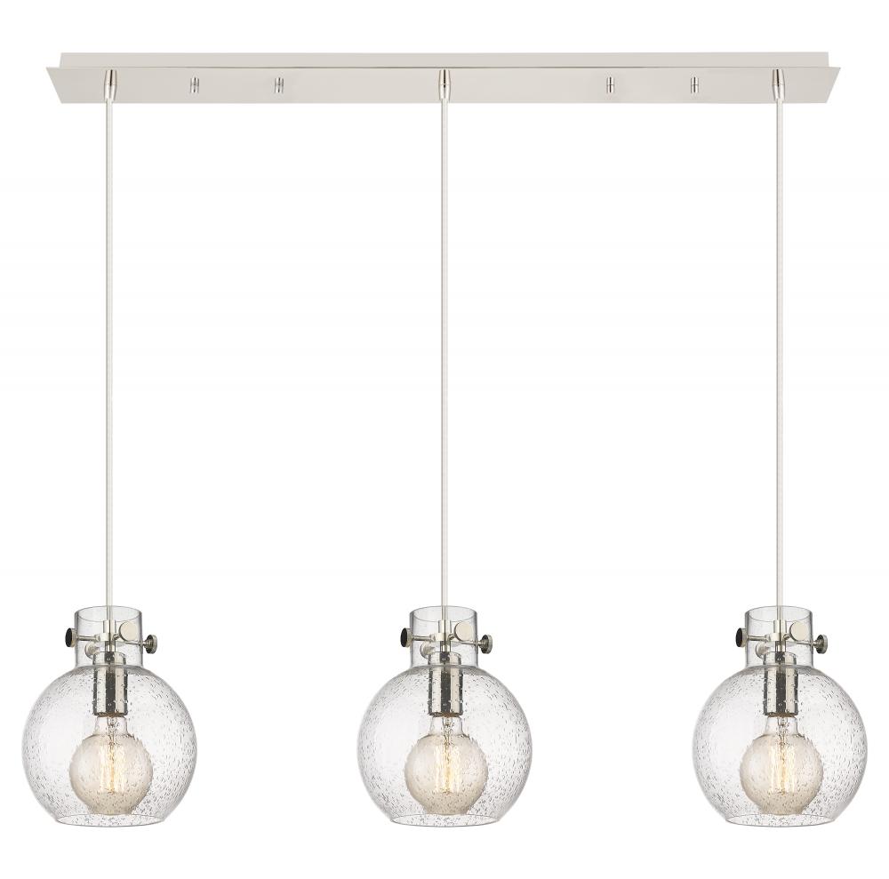 Newton Sphere - 3 Light - 40 inch - Polished Nickel - Cord hung - Linear Pendant