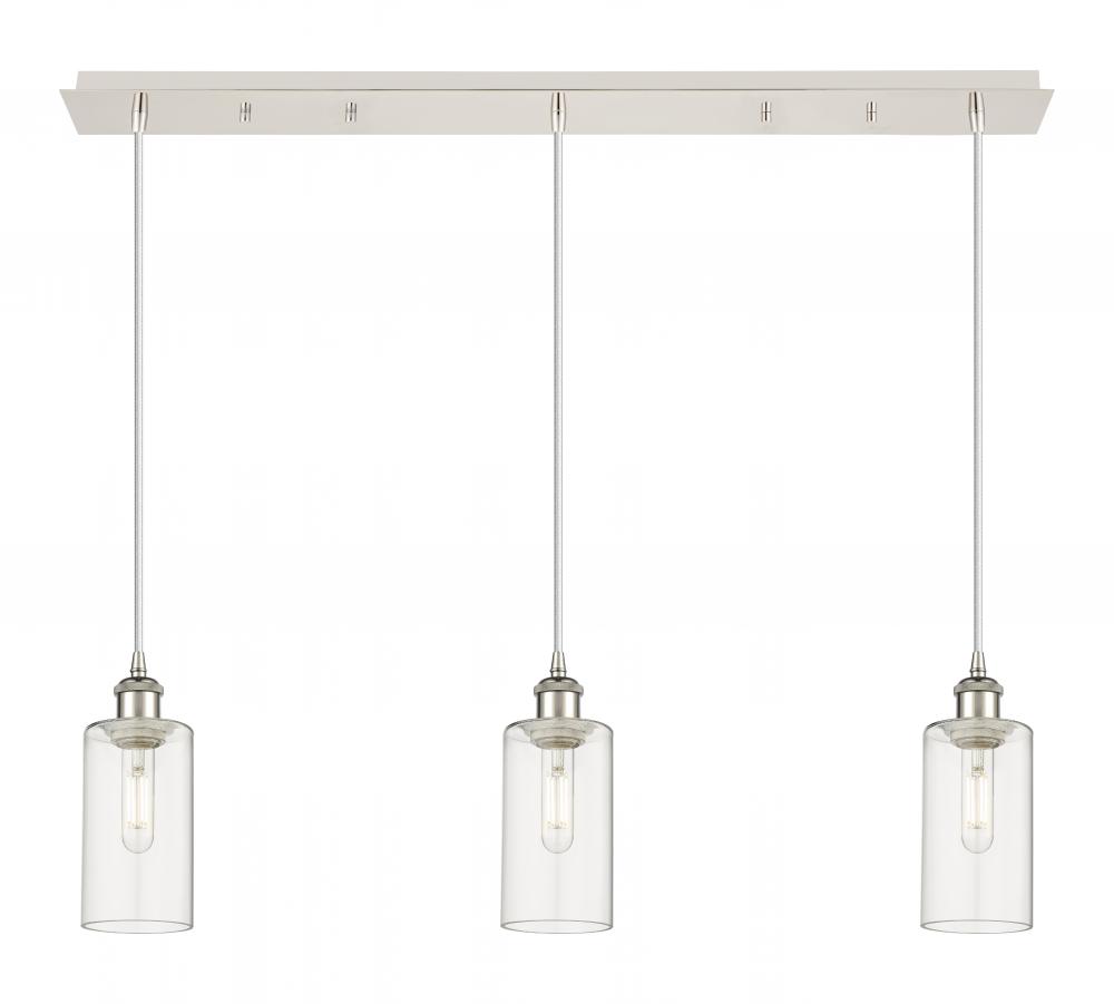 Crown Point - 3 Light - 37 inch - Polished Nickel - Linear Pendant