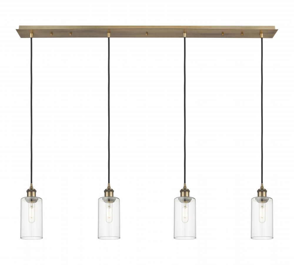 Crown Point - 4 Light - 49 inch - Brushed Brass - Linear Pendant