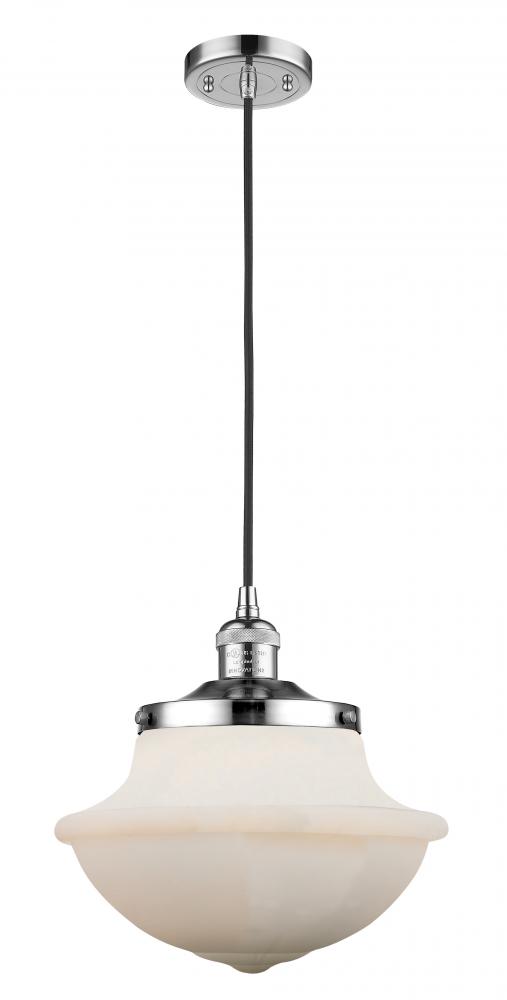 Oxford - 1 Light - 12 inch - Polished Chrome - Cord hung - Mini Pendant