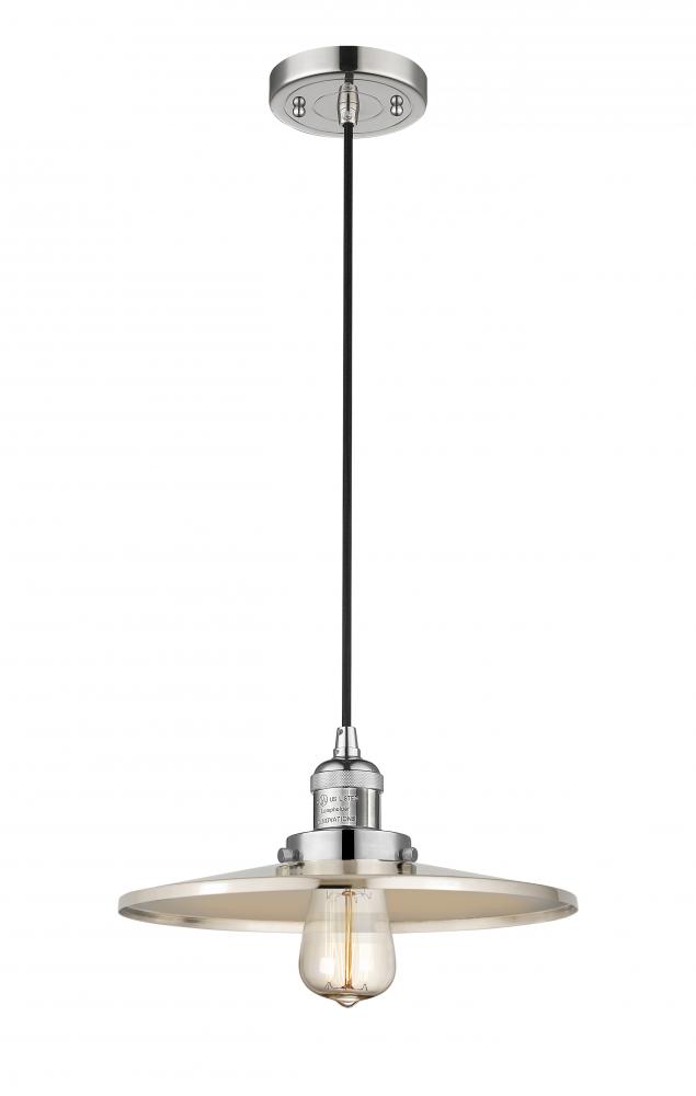 Appalachian - 1 Light - 12 inch - Polished Nickel - Cord hung - Mini Pendant